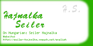 hajnalka seiler business card